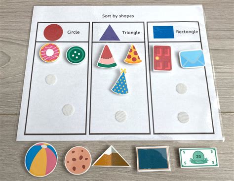 Printable Sorting Shapes Kindergarten